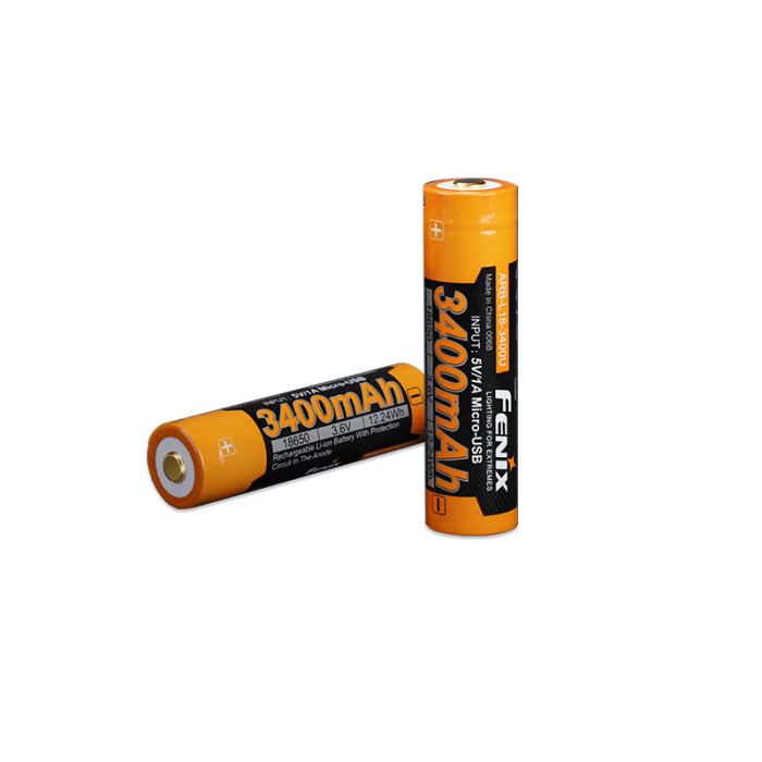 Аккумулятор 18650 Fenix ​​(3400 mAh) micro usb зарядка