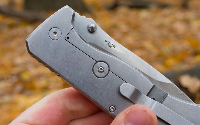 Ніж складаний туристичний Ganzo G722 (9 см) 440C / G10 помаранчевий