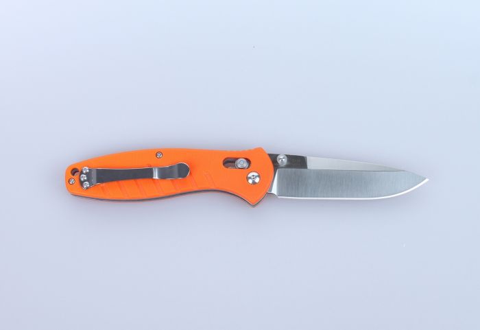 Ніж складаний туристичний Ganzo G738 (8.9 см) 440C / G10 помаранчевий