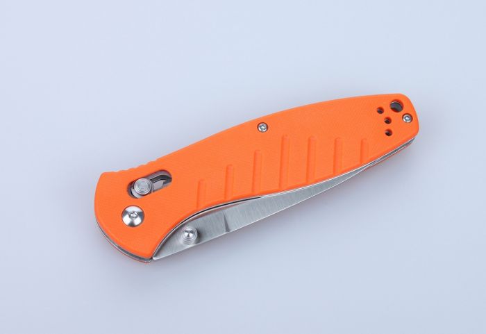 Ніж складаний туристичний Ganzo G738 (8.9 см) 440C / G10 помаранчевий