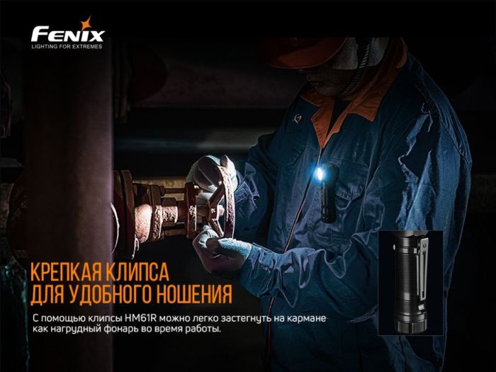 Ліхтар налобний Fenix HM61R + Складний ніж Ruike S22 Зелений