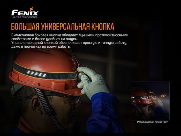 Ліхтар налобний Fenix HM61R + Складний ніж Ruike S22 Чорний