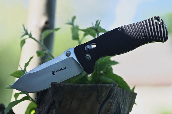 Ніж складаний туристичний Ganzo G720 (9 см) 440C / G10 помаранчевий