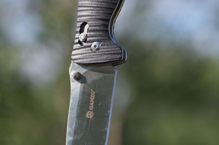Ніж складаний туристичний Ganzo G720 (9 см) 440C / G10 чорний
