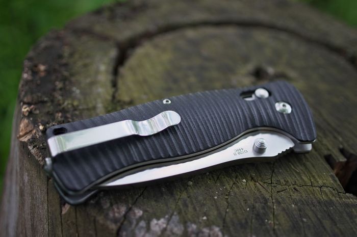 Ніж складаний туристичний Ganzo G720 (9 см) 440C / G10 чорний