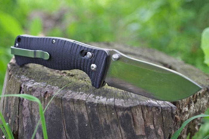 Ніж складаний туристичний Ganzo G720 (9 см) 440C / G10 чорний