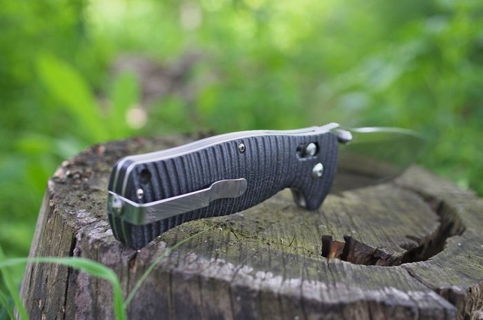 Ніж складаний туристичний Ganzo G720 (9 см) 440C / G10 зелений