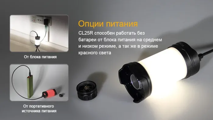 Ліхтар кемпінговий Fenix CL25R чорний