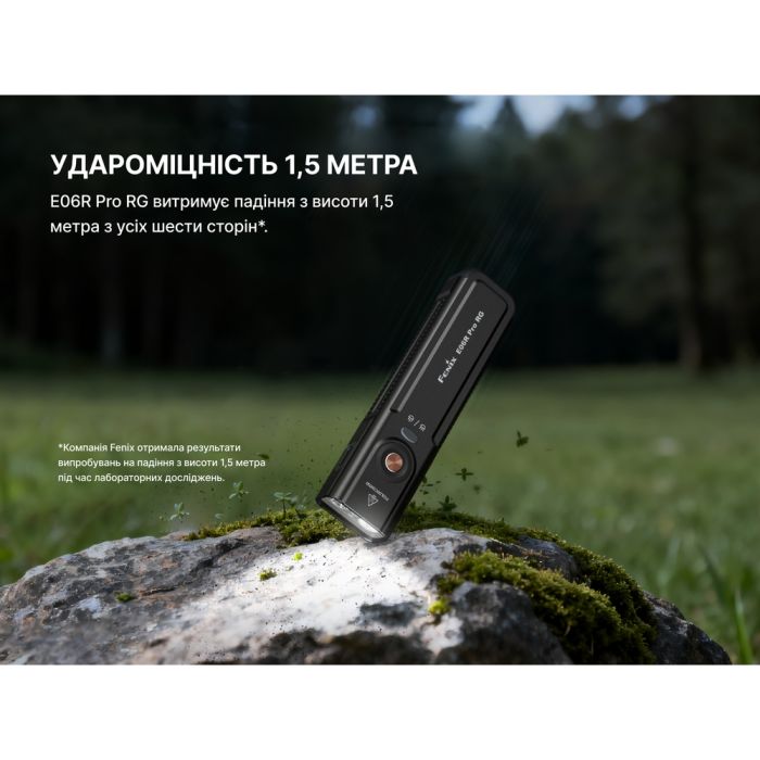 Ліхтар наключний Fenix E06R PRO RG, зелений