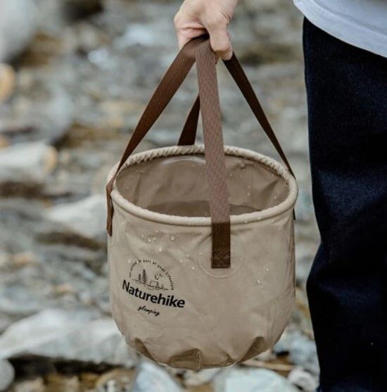 Складане відро для води з ПВХ Naturehike NH20SJ040, 20 л, зелений