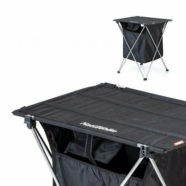 Стіл розкладний  з коробкою для зберігання Naturehike NH19JJ084, 1680D Oxford / алюміній, чорний
