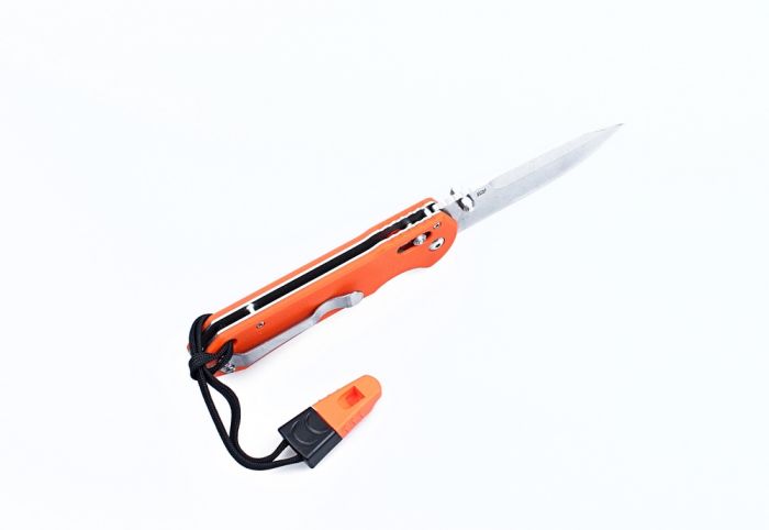 Ніж складаний туристичний Ganzo G7452-WS ( 9 см) 440С / G10 помаранчевий
