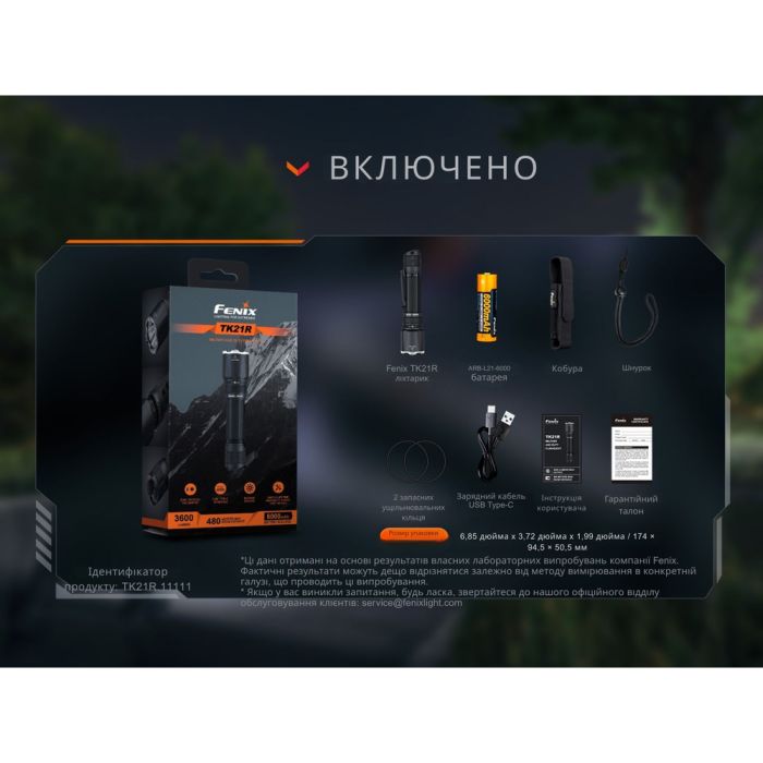 Ліхтар тактичний Fenix TK21R