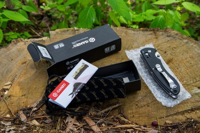 Ніж складаний туристичний Ganzo G740 (9.5 см) 440C / G10 чорний