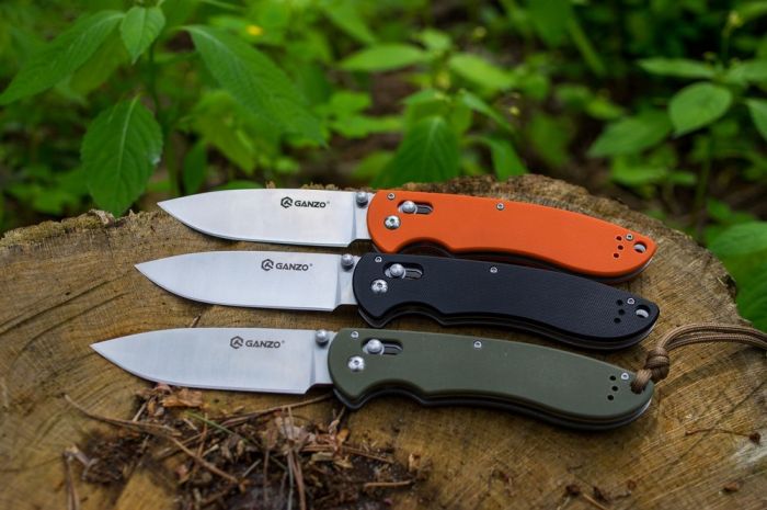 Ніж складаний туристичний Ganzo G740 (9.5 см) 440C / G10 зелений