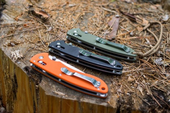 Ніж складаний туристичний Ganzo G740 (9.5 см) 440C / G10 зелений
