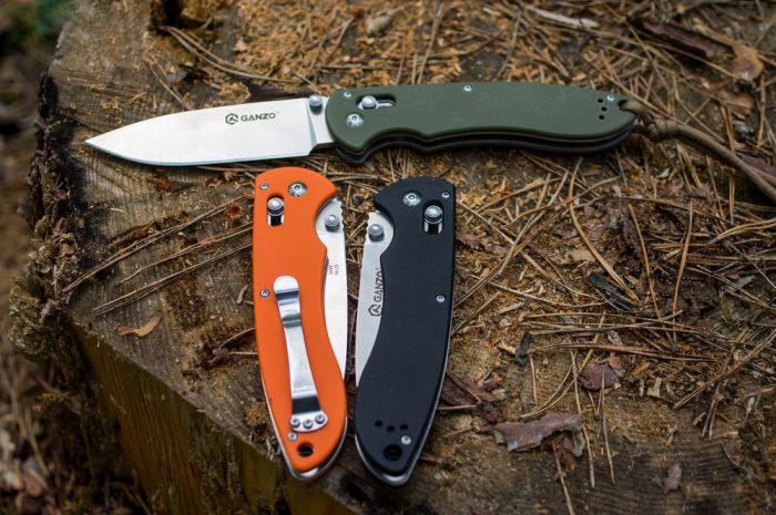 Ніж складаний туристичний Ganzo G740 (9.5 см) 440C / G10 чорний