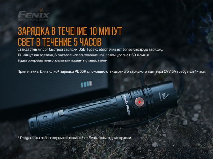 Ліхтар ручний Fenix PD36R+ліхтар ручний Fenix E01 V2.0 у подарунок