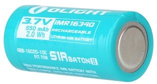 Аккумуляторная батарея Olight IMR16340 (СR123), 550mAh, Li-ion