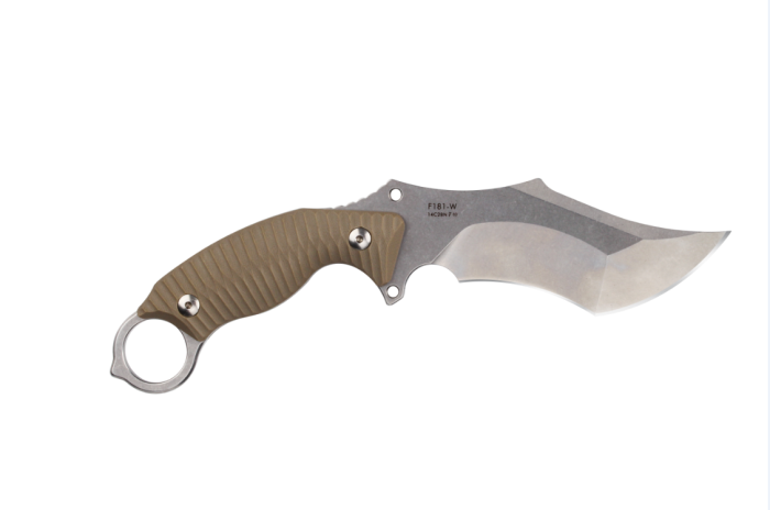 Ніж фіксований мисливський Ruike F181-W, (11.5 см) 14C28N / G10 пісочний