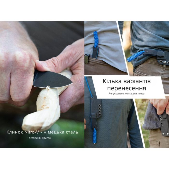 Ніж фіксований тактичний Civivi Baby Banter, (6.1 см) Nitro-V / G10 чорний