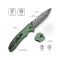 Ніж складаний туристичний Civivi Hyperpulse, (8.9 см) Damascus / Aluminum темно-зелений