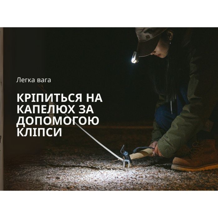 Ліхтар з кліпсою Naturehike NH21ZM013, бежевий