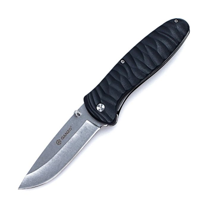 Ніж складаний туристичний Ganzo G6252 (8.9 см) BDR4116 / fiberglass чорний