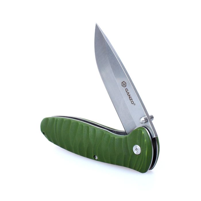 Ніж складаний туристичний Ganzo G6252 (8.9 см) BDR4116 / fiberglass зелений