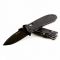 Ніж складаний туристичний Ganzo G704 (8.6 см) 440C / G10 чорний, чорний клинок