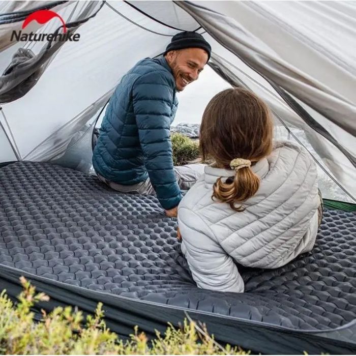 Матрац туристичний надувний одномісний Naturehike CNH22DZ018, надлегкий, 183x64x7 см, зелений, для туризму із мішком для надування