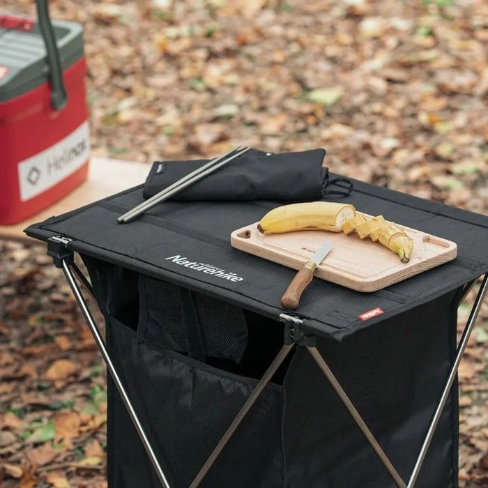 Стіл розкладний з коробкою для зберігання Naturehike NH19JJ084, 1680D Oxford / алюміній, пісочний