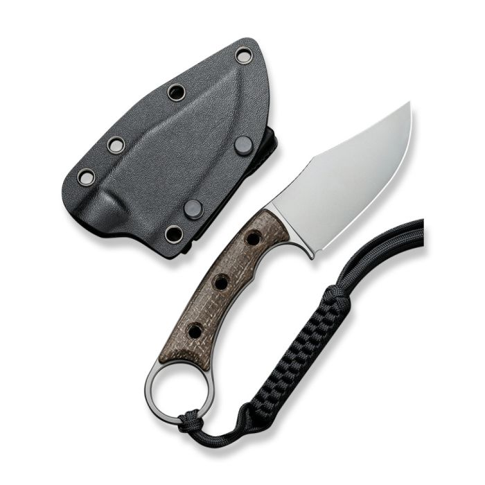 Ніж фіксований тактичний Civivi Midwatch, (8.6 см) N690 / Micarta коричневий