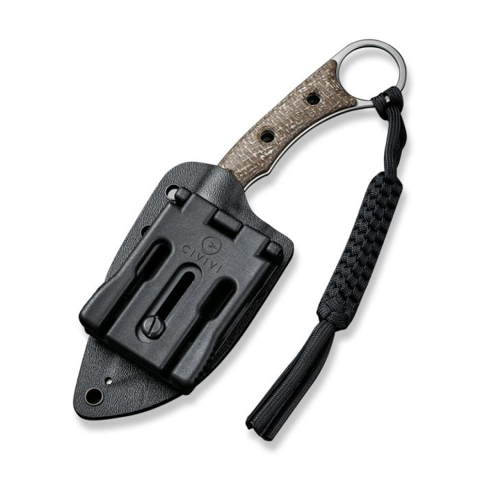 Ніж фіксований тактичний Civivi Midwatch, (8.6 см) N690 / Micarta коричневий