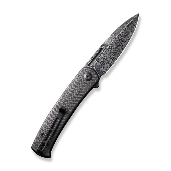 Ніж складаний туристичний Civivi Caetus Flipper, (8.8 см) Damascus / Carbon Fiber 