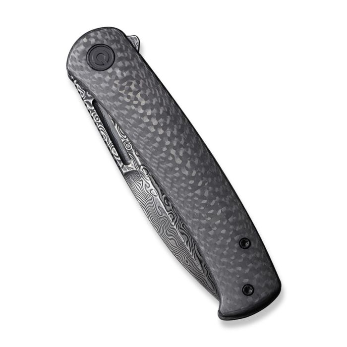 Ніж складаний туристичний Civivi Caetus Flipper, (8.8 см) Damascus / Carbon Fiber 