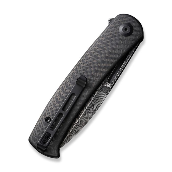 Ніж складаний туристичний Civivi Caetus Flipper, (8.8 см) Damascus / Carbon Fiber 
