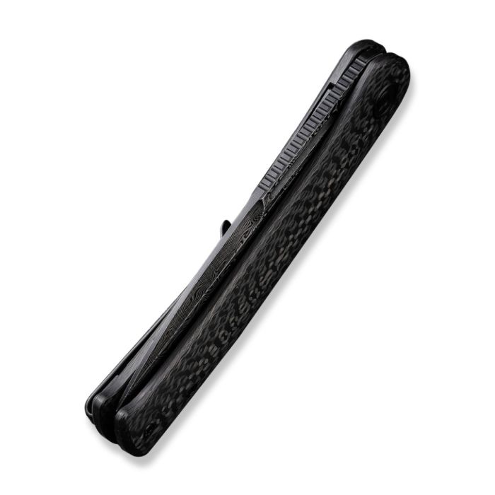 Ніж складаний туристичний Civivi Caetus Flipper, (8.8 см) Damascus / Carbon Fiber 