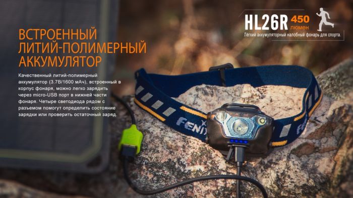 Ліхтар налобний Fenix HL26R чорний