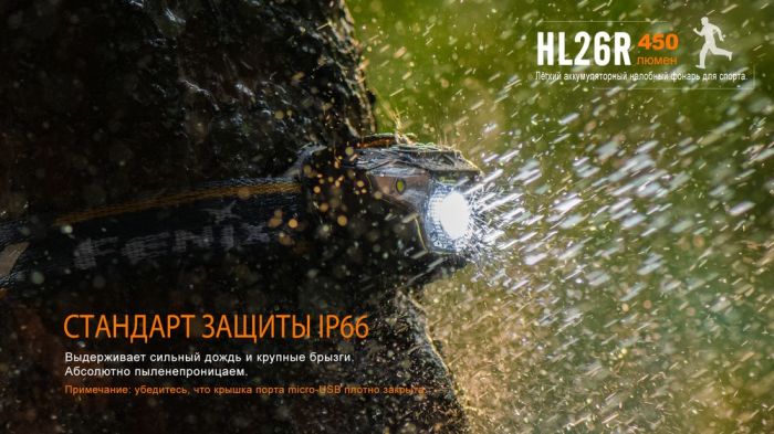 Ліхтар налобний Fenix HL26R блакитний
