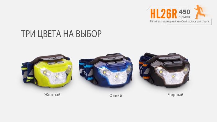 Ліхтар налобний Fenix HL26R чорний