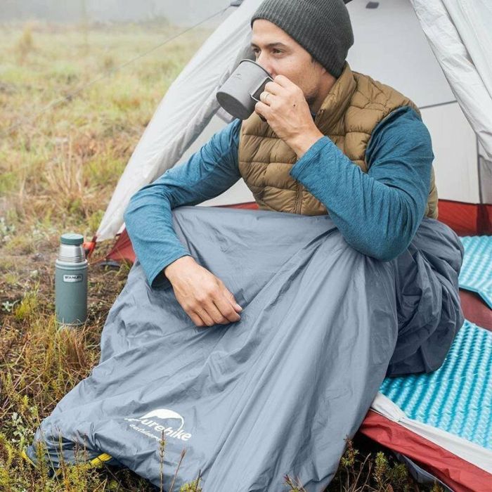 Спальник надлегкий Naturehike Summer LW180 NH21MSD09 правий, (15°C), p-p XL,  коричневий