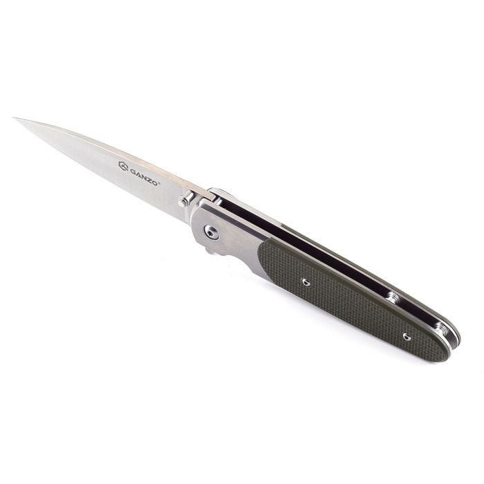 Ніж складаний туристичний Ganzo G743-1 (8.7 см) 440C гладкий / G10 зелений