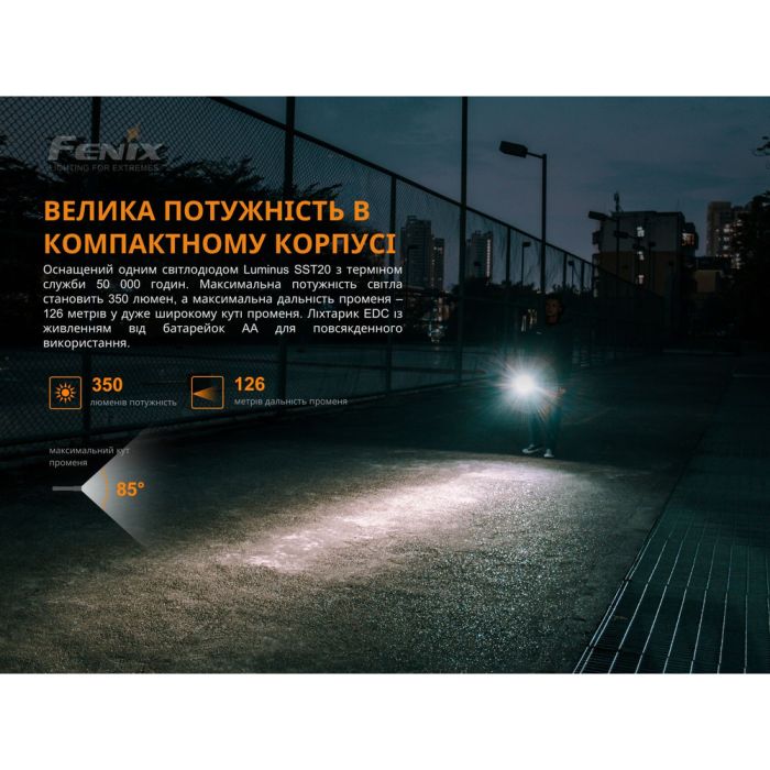 Ліхтар ручний Fenix E20 V2.0