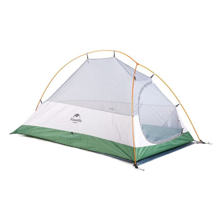 Намет надлегкий одномісний з футпринтом Naturehike Cloud Up 1 Updated NH18T010-T, 210T, зелений