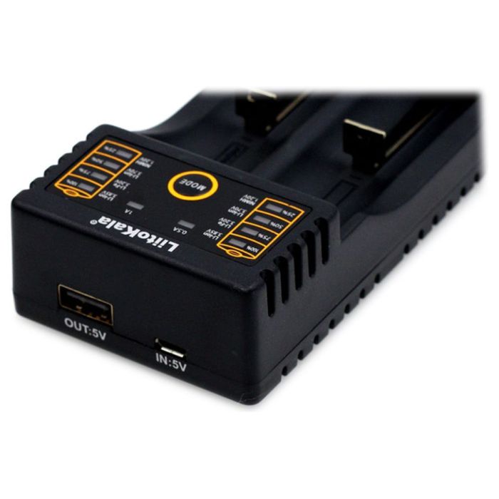 Зарядний пристрій Liitokala Lii-202, Ni-Mh/Li-ion/Li-Fe/LiFePO4, Type-C, Powerbank, LED, Box