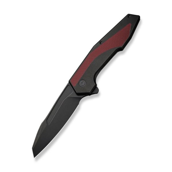 Ніж складаний туристичний Civivi Hypersonic, (9.4 см) 14C28N / Steel & G10 чорно-бордовий