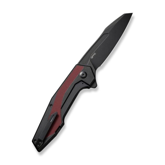 Ніж складаний туристичний Civivi Hypersonic, (9.4 см) 14C28N / Steel & G10 чорно-бордовий