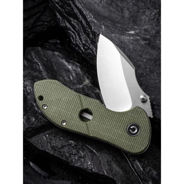 Ніж складаний кишеньковий Civivi Gordo, (6.4 см) D2 / Micarta оливковий