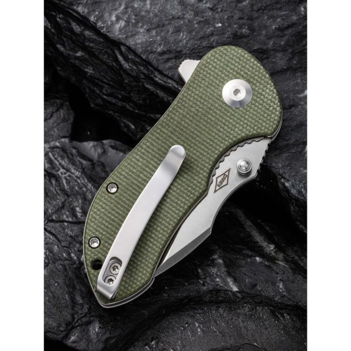 Ніж складаний кишеньковий Civivi Gordo, (6.4 см) D2 / Micarta оливковий